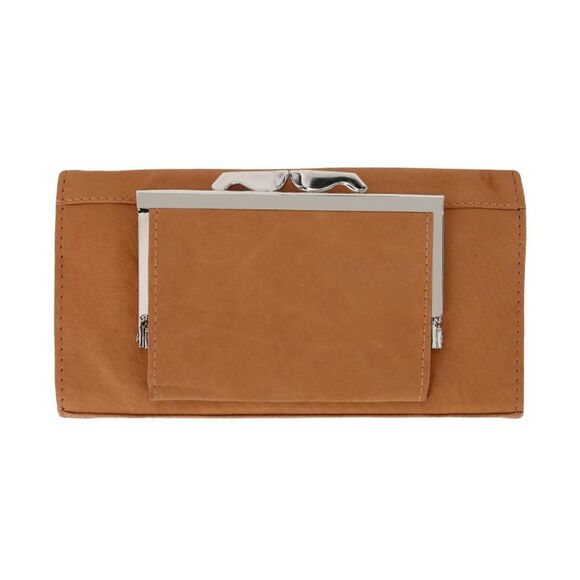 CTM Women's Leather Checkbook Cover - Picture 4 of 5